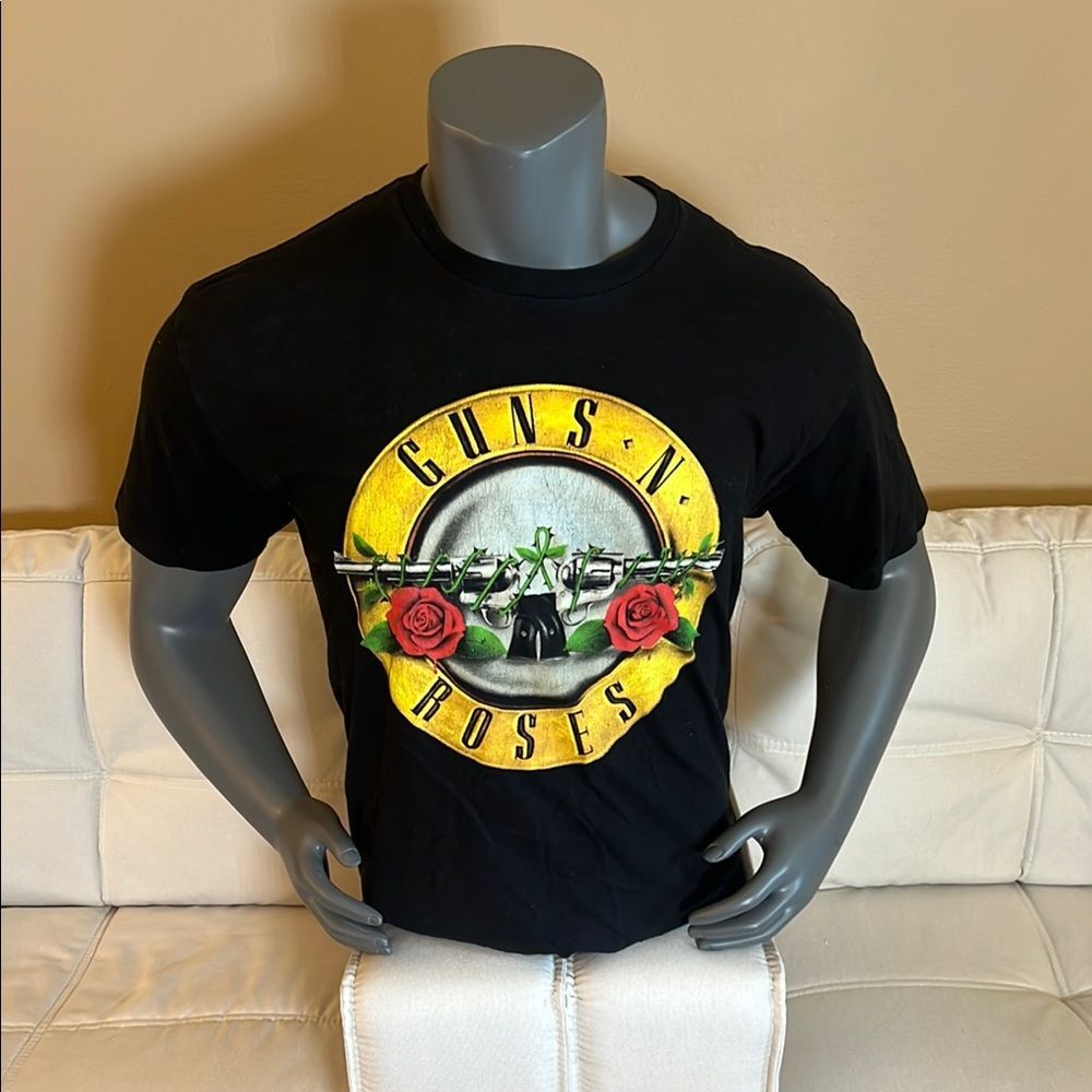 Guns N’ Roses Men’s Black Yellow Band T-Shirt Size XL Short Sleeve